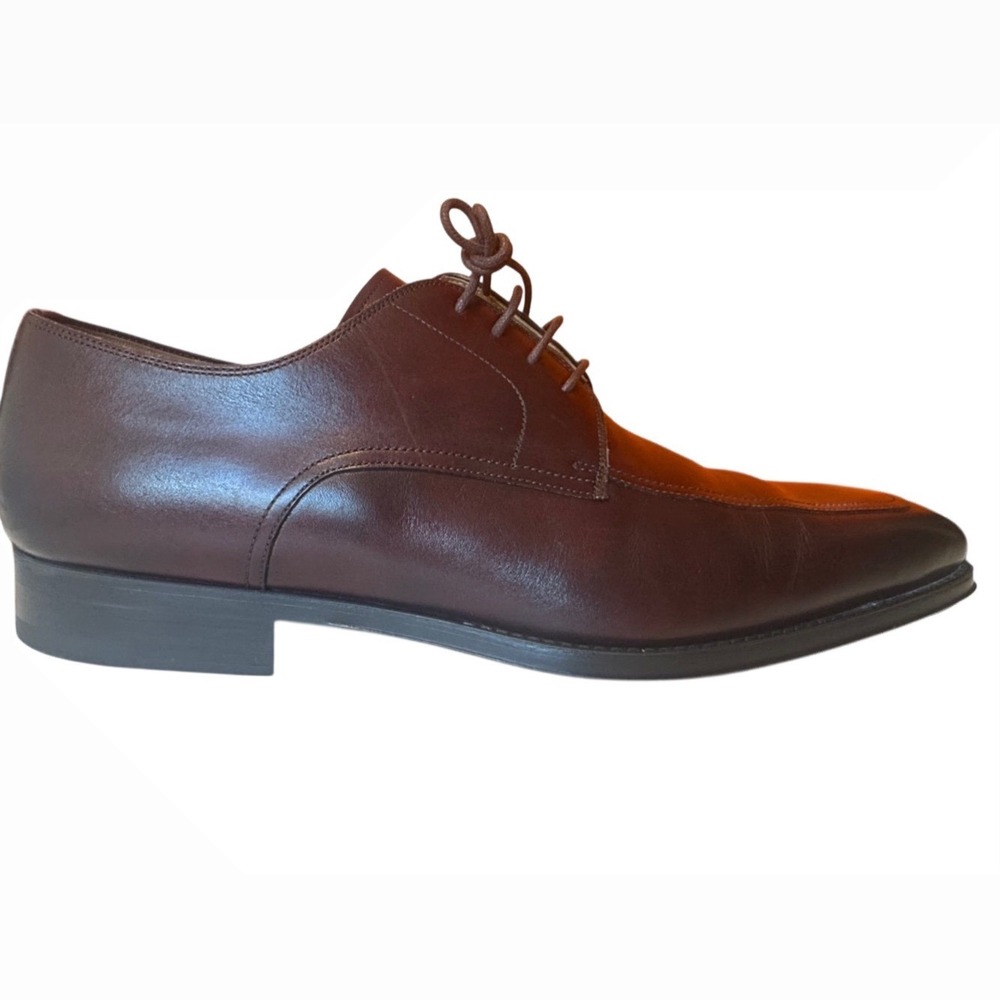Magnanni Oxford Shoes Mens 11.5 Brown Leather Apron‎ Toe Lace Up 18773 Portugal